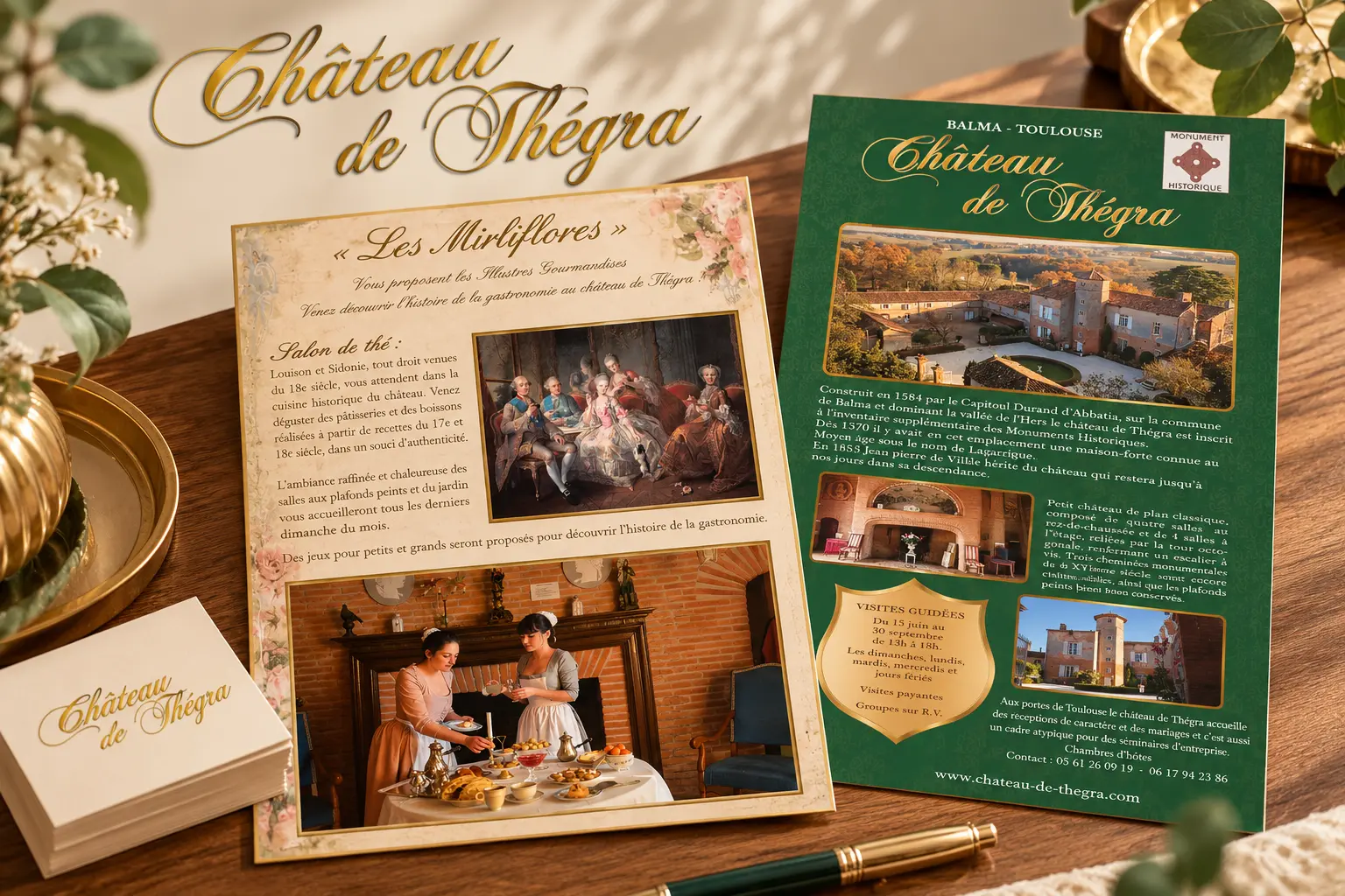 Château de Thégra — Communication · Supports de présentation du château · Toulouse, France