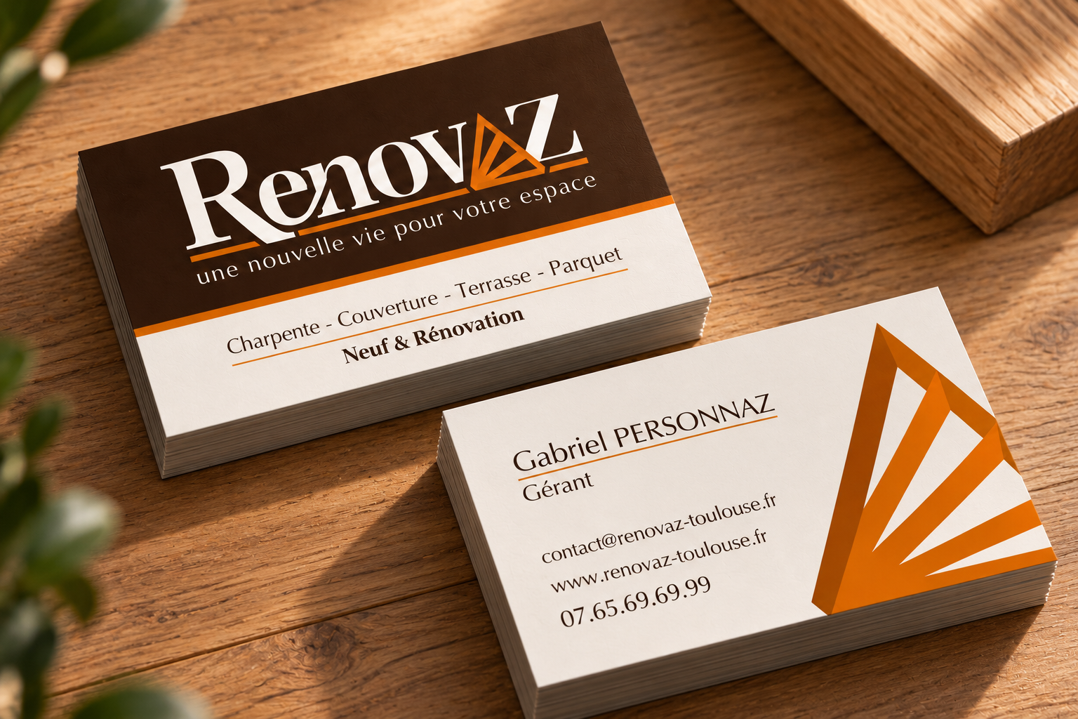 Carte de visite Renovaz, recto et verso